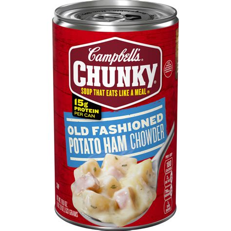 How does CAMPBELL'S CHUNKY Soups, Old Fashioned Potato Ham Chowder fit into your Daily Goals - calories, carbs, nutrition