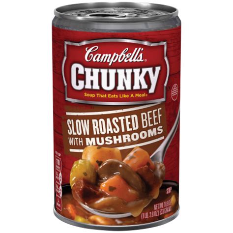 How does CAMPBELL'S CHUNKY Soups, Slow Roasted Beef with Mushrooms Soup fit into your Daily Goals - calories, carbs, nutrition