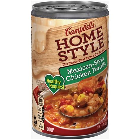 How does CAMPBELL'S Homestyle Mexican Style Chicken Tortilla Soup fit into your Daily Goals - calories, carbs, nutrition