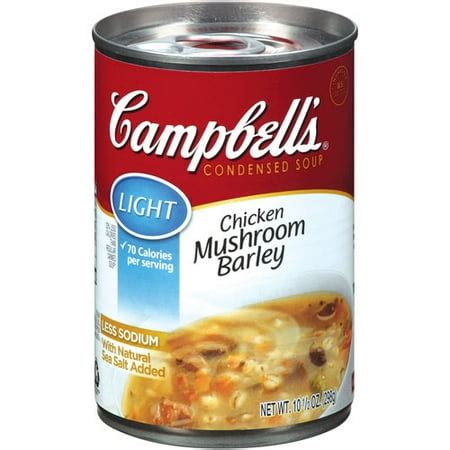 How does CAMPBELL'S Red and White, Chicken Barley with Mushrooms Soup, condensed fit into your Daily Goals - calories, carbs, nutrition