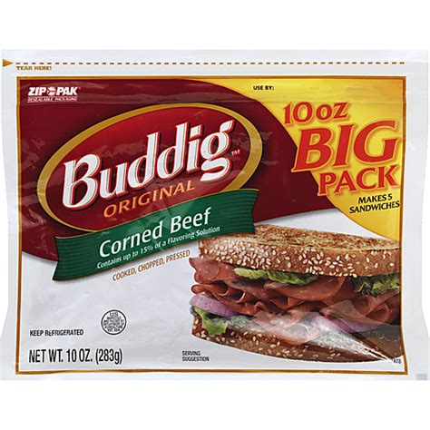 How does CARL BUDDIG, Cooked Corned Beef, Chopped, Pressed fit into your Daily Goals - calories, carbs, nutrition