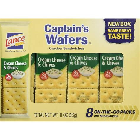 How does Captain's Wafers Cream Cheese & Chives fit into your Daily Goals - calories, carbs, nutrition