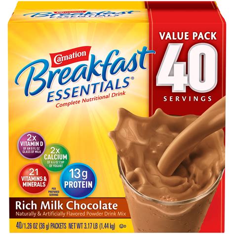 How does Carnation Instant Breakfast (Milk Chocolate) fit into your Daily Goals - calories, carbs, nutrition