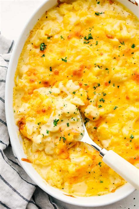 How does Cauliflower Baked Mac Cheese fit into your Daily Goals - calories, carbs, nutrition