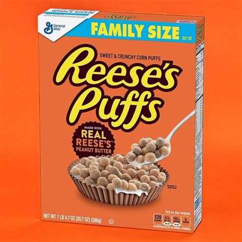 How does Cereal, Reese's Puffs, General Mills fit into your Daily Goals - calories, carbs, nutrition