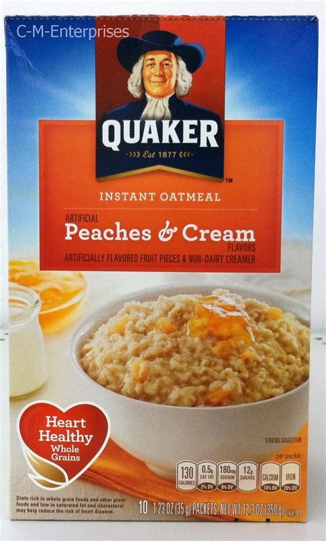 How does Cereal Oatmeal Peaches & Cream 6 oz fit into your Daily Goals - calories, carbs, nutrition