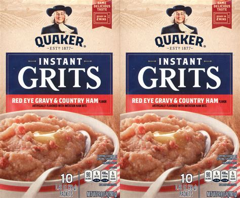 How does Cereals, QUAKER, Instant Grits, Redeye Gravy & Country Ham flavor, dry fit into your Daily Goals - calories, carbs, nutrition