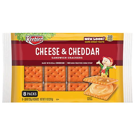 How does Cheese and Cheddar Sandwich Crackers fit into your Daily Goals - calories, carbs, nutrition