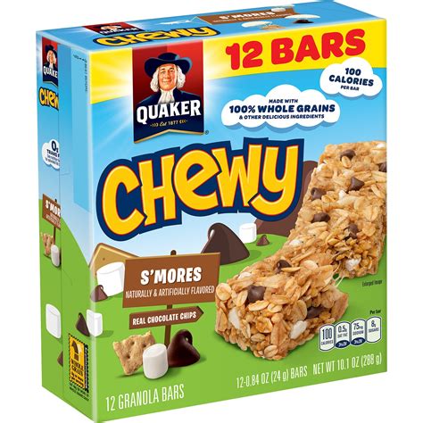 How does Chewy Granola Bar Low Fat Smores fit into your Daily Goals - calories, carbs, nutrition