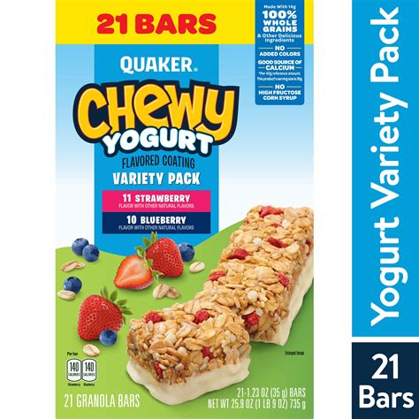 How does Chewy Yogurt Bar fit into your Daily Goals - calories, carbs, nutrition