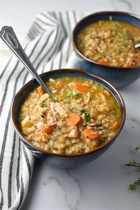 How does Chicken Brown Rice Soup fit into your Daily Goals - calories, carbs, nutrition