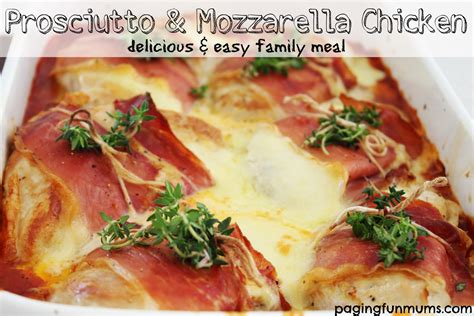 How does Chicken Proscuitto and Mozzarella fit into your Daily Goals - calories, carbs, nutrition