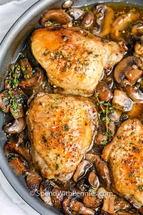 How does Chicken Quarter Braised Mushroom & Pearl Onion fit into your Daily Goals - calories, carbs, nutrition