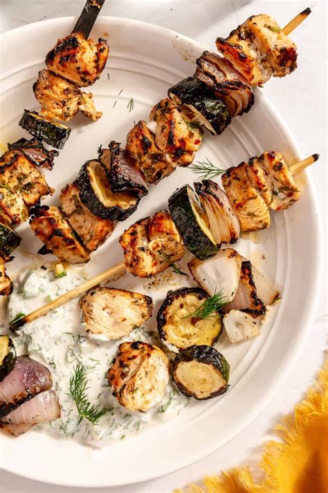 How does Chicken Skewers with Tzatziki fit into your Daily Goals - calories, carbs, nutrition