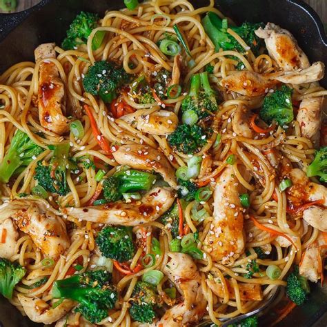 How does Chicken Stir Fry with Pasta MEDIUM fit into your Daily Goals - calories, carbs, nutrition