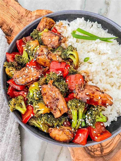 How does Chicken Teriyaki Stir Fry fit into your Daily Goals - calories, carbs, nutrition