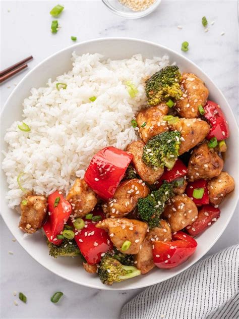 How does Chicken Teriyaki Stir-Fry, over Rice fit into your Daily Goals - calories, carbs, nutrition