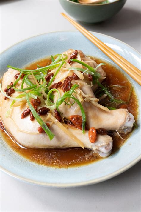 How does Chicken Thigh Steamed Chinese Ginger fit into your Daily Goals - calories, carbs, nutrition