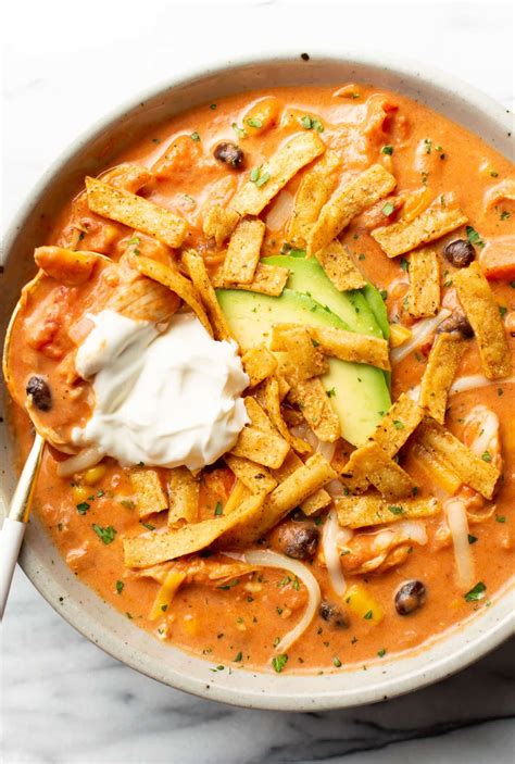 How does Chicken Tortilla Soup with Sour Cream fit into your Daily Goals - calories, carbs, nutrition