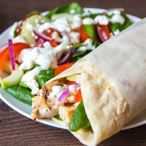 How does Chicken Wrap, Tzatziki Sauce fit into your Daily Goals - calories, carbs, nutrition