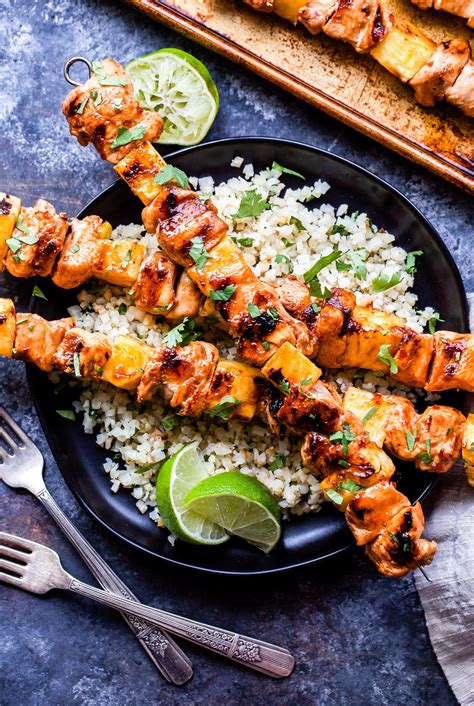 How does Chicken and Pineapple Skewers over Cajun Taters fit into your Daily Goals - calories, carbs, nutrition