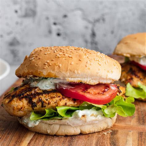 How does Chicken burger Greek Style fit into your Daily Goals - calories, carbs, nutrition