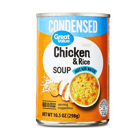 How does Chicken with Rice Condensed Soup fit into your Daily Goals - calories, carbs, nutrition