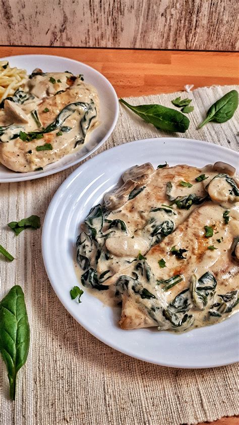 How does Chicken with Spinach and Mushrooms fit into your Daily Goals - calories, carbs, nutrition