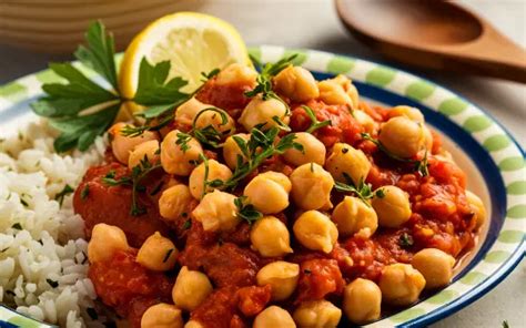 How does Chickpeas with Garlic Tomato Sauce, over Rice fit into your Daily Goals - calories, carbs, nutrition