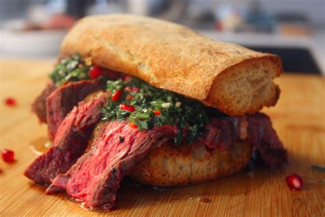 How does Chimichurri Flank Steak Sandwich fit into your Daily Goals - calories, carbs, nutrition