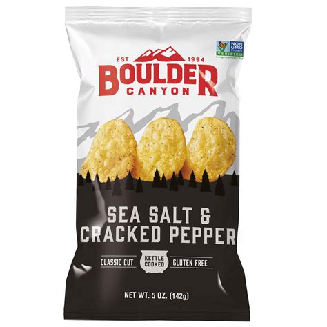 How does Chips, Kettle, Boulder Canyon Sea Salt Cracked Pepper fit into your Daily Goals - calories, carbs, nutrition