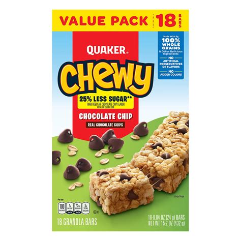 How does Chocolate Chip Chewy Granola Bar (35g) fit into your Daily Goals - calories, carbs, nutrition