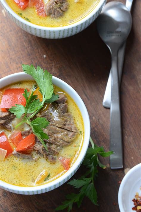 How does Coconut Beef Curry Soup fit into your Daily Goals - calories, carbs, nutrition