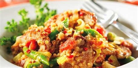 How does Coconut Pork with Quinoa fit into your Daily Goals - calories, carbs, nutrition