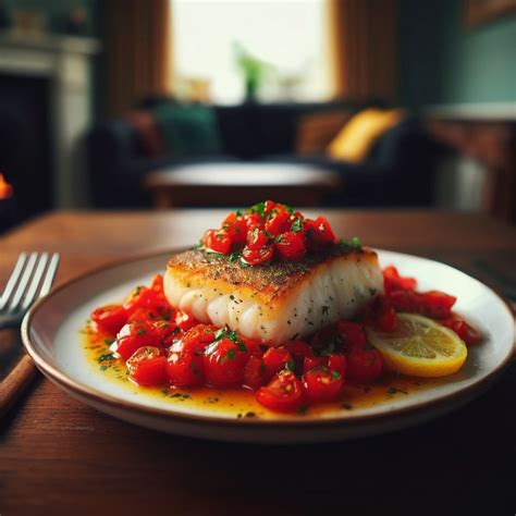How does Cod Fillets with a Tomato Spinach Relish fit into your Daily Goals - calories, carbs, nutrition