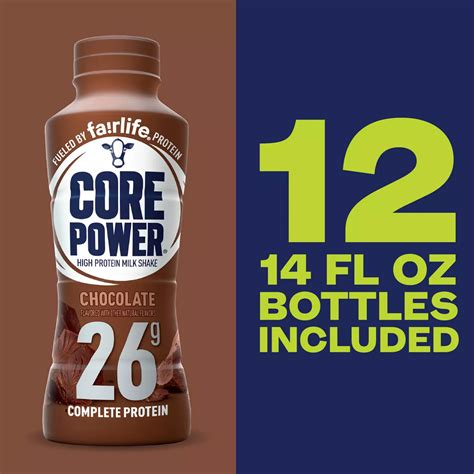 How does Core Power Chocolate 26G fit into your Daily Goals - calories, carbs, nutrition