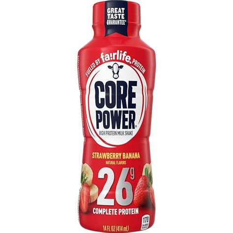 How does Core Power Stawberry Banana 26G fit into your Daily Goals - calories, carbs, nutrition