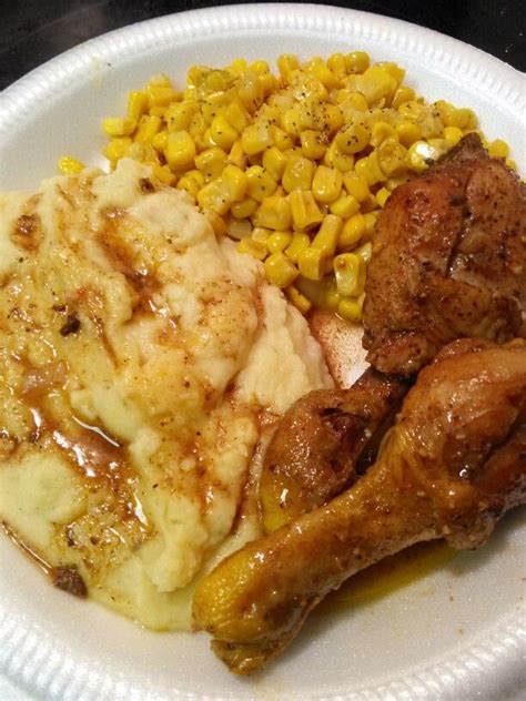 How does Cornmeal Chicken w/ Potato Mash and Corn & Pepper Saute DF GF fit into your Daily Goals - calories, carbs, nutrition