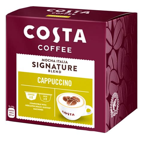 How does Costa Cappuccino fit into your Daily Goals - calories, carbs, nutrition