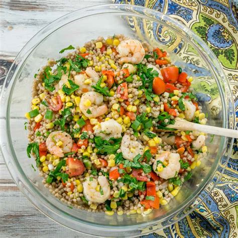 How does Couscous Salad with Minted Shrimp fit into your Daily Goals - calories, carbs, nutrition