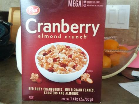 How does Cranberry Almond Crunch fit into your Daily Goals - calories, carbs, nutrition