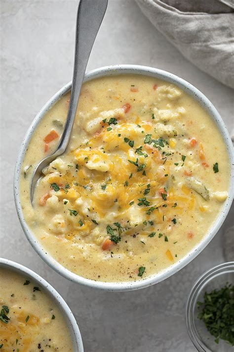 How does Cream of Cauliflower Cheese Soup 16 oz fit into your Daily Goals - calories, carbs, nutrition