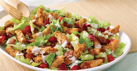 How does Crispy Chicken, Bacon Cheese Club withSide Salad fit into your Daily Goals - calories, carbs, nutrition