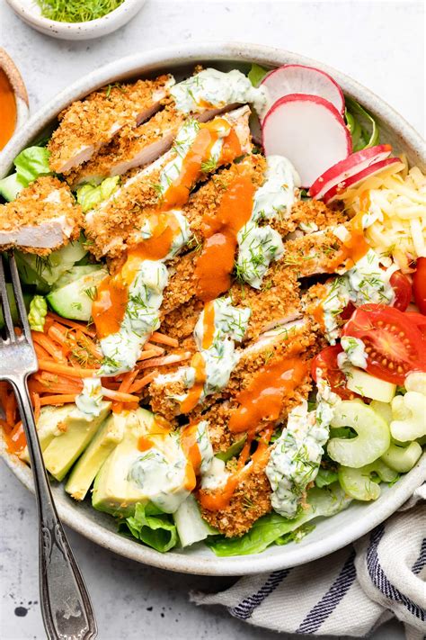 How does Crispy Chicken Salad with Ranch Dressing fit into your Daily Goals - calories, carbs, nutrition