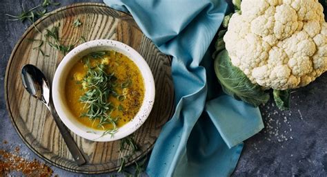 How does Curried Cauliflower Soup fit into your Daily Goals - calories, carbs, nutrition