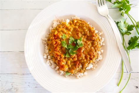 How does Curried Lentils fit into your Daily Goals - calories, carbs, nutrition