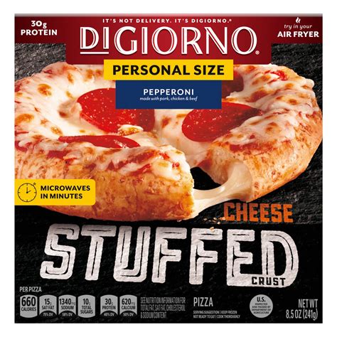 How does DIGIORNO Pizza, cheese topping, cheese stuffed crust, frozen, baked fit into your Daily Goals - calories, carbs, nutrition