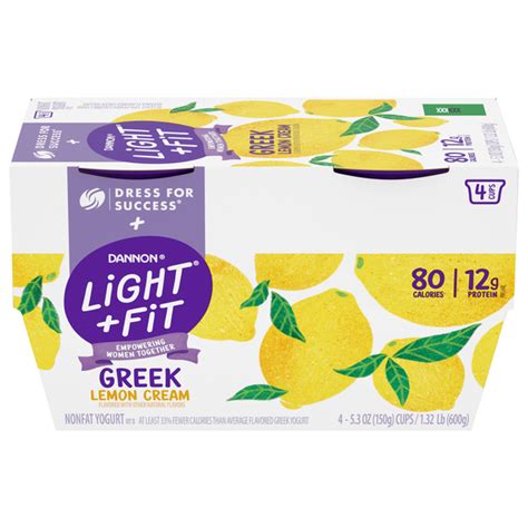 How does Dannon, Light 'n Fit Nonfat Lemon Chiffon Yogurt fit into your Daily Goals - calories, carbs, nutrition