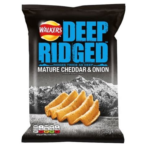How does Deep Ridged Mature Cheddar & Onion fit into your Daily Goals - calories, carbs, nutrition