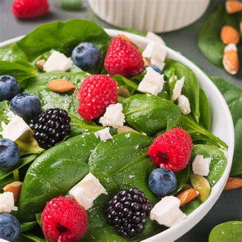 How does Dijon Chicken and Berry Spinach Salad fit into your Daily Goals - calories, carbs, nutrition